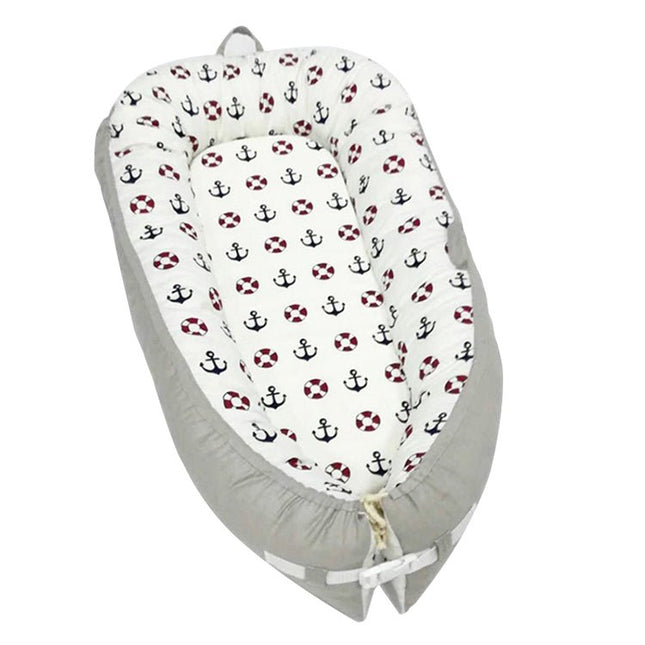 80x50cm Portable Baby Travel Crib Bed With Soft Bumper For Newborns | Syndmart