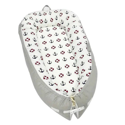 80x50cm Portable Baby Travel Crib Bed With Soft Bumper For Newborns | Syndmart
