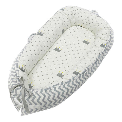 80x50cm Portable Baby Travel Crib Bed With Soft Bumper For Newborns | Syndmart