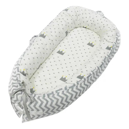 80x50cm Portable Baby Travel Crib Bed With Soft Bumper For Newborns | Syndmart