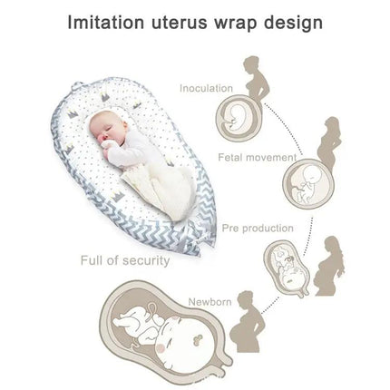 80x50cm Portable Baby Travel Crib Bed With Soft Bumper For Newborns