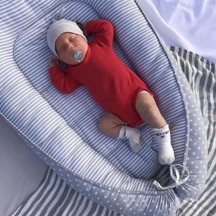 80x50cm Portable Baby Travel Crib Bed With Soft Bumper For Newborns