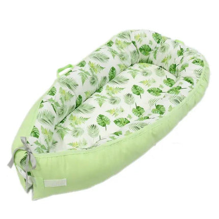 80x50cm Portable Baby Travel Crib Bed With Soft Bumper For Newborns | Syndmart