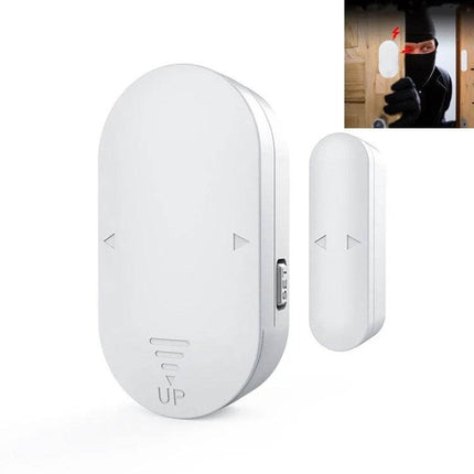 Door and Window Security Alarm for Home Entry Protection compact white sensor set for front doors and windows, alerts on unexpected entry