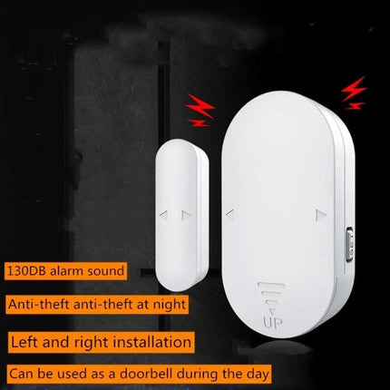 Door and Window Security Alarm for Home Entry Protection compact 130dB white sensor and magnet for front door or window monitoring