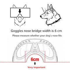 Stylish Waterproof and Snowproof Dog Goggles - Pet Mask Glasses for Ultimate Eye Protection