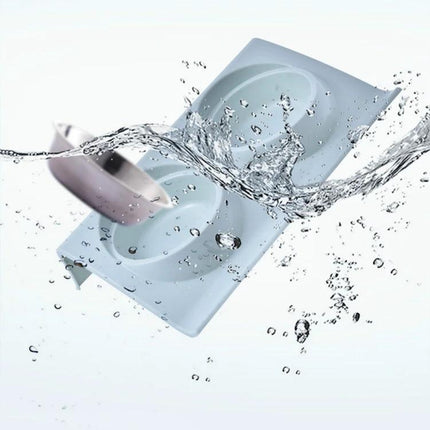 A Practical Pet Bowl for Everyday Home Feeding Sessions anti-spill stainless steel and plastic double bowl keeping floors tidy