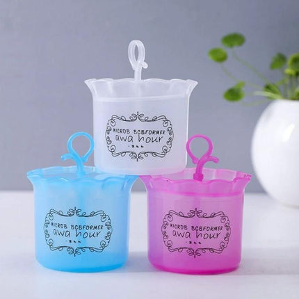 Compact Facial Foamer for Everyday Skin Cleansing Routine - three travel-friendly foam cups in white, blue, and pink for quick daily cleansing