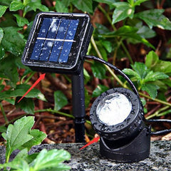 Foco solar para exteriores, iluminación para piscinas, jardines, paisajes, luz LED solar IP65 de doble uso