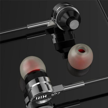 Wired Earphones With Ear Hook Fit And Inline Mic For Commute black in-ear wired earphones with ear-hook fit and inline mic