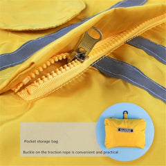 Waterproof Hooded Pet Raincoat with Reflective Stripes - Foldable and Stylish Dog Apparel