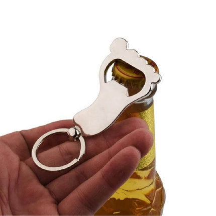 Creative Palm-Shape Metal Keychain Bottle Opener For Everyday Use - zinc alloy palm-shaped keyring opener on bottle