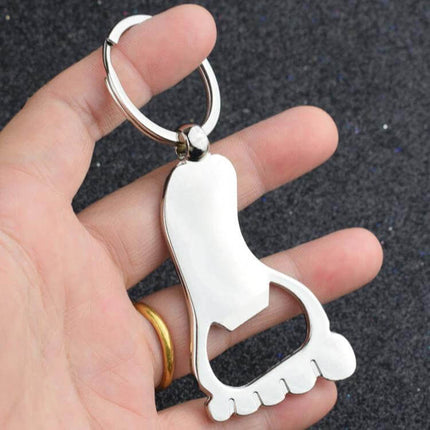 Creative Palm-Shape Metal Keychain Bottle Opener For Everyday Use - zinc alloy compact palm-shaped keychain opener on hand