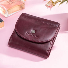 Stylish Genuine Leather Women's Wallet - Compact Coin Purse & Mini Clutch for Everyday Use