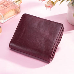 Stylish Genuine Leather Women's Wallet - Compact Coin Purse & Mini Clutch for Everyday Use