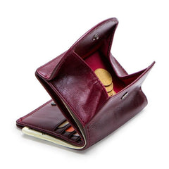 Stylish Genuine Leather Women's Wallet - Compact Coin Purse & Mini Clutch for Everyday Use