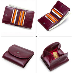 Stylish Genuine Leather Women's Wallet - Compact Coin Purse & Mini Clutch for Everyday Use