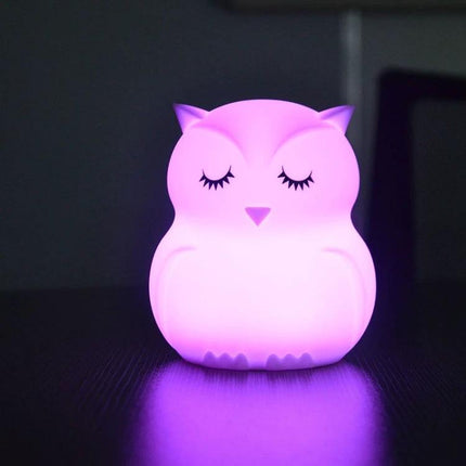Soft Silicone Night Light for Children's Bedroom Decor - cute sleeping cat silicone night lamp with 7-color breathing glow for bedtime routines