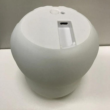 Soft Silicone Night Light for Children's Bedroom Decor - white silicone cat-face night lamp with USB charging port and soft 7-color breathing glow