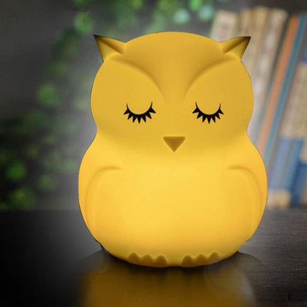 Soft Silicone Night Light for Children's Bedroom Decor - yellow cute cat-face 7-color breathing night light for soothing bedtime routines