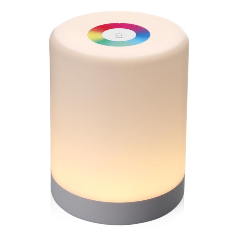 Smart RGB Touch Control Dimmable LED Bedside Lamp with Rechargeable Battery and Portable Design