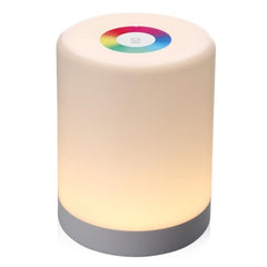 Smart RGB Touch Control Dimmable LED Bedside Lamp with Rechargeable Battery and Portable Design