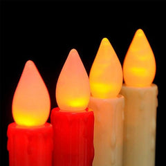 Set of 2 Elegant Flameless Long Plastic Electronic Candles