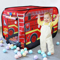 Kids Play Tent - Fire Truck, Police Car, and School Bus Adventure House