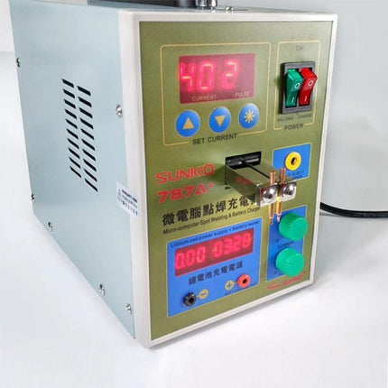 SUKKO LED Pulse Spot Welder for Battery and Metal Repairs front control panel showing digital display and switches