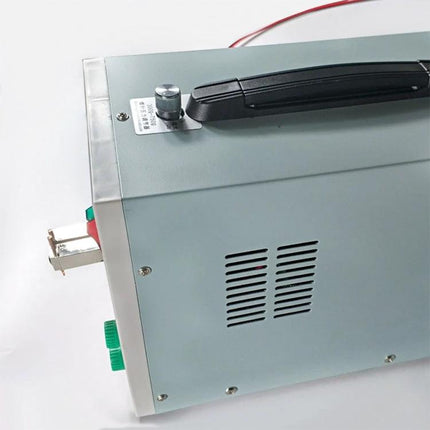SUKKO LED Pulse Spot Welder for Battery and Metal Repairs compact metal case with handle and ventilation slots, front connectors visible