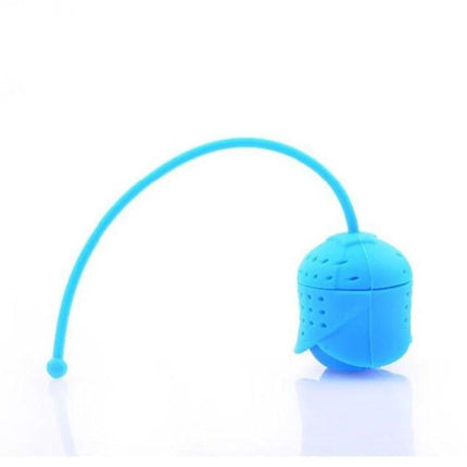 Rose Silicone Tea Infuser Rose Shape For Loose Leaf Tea - blue silicone rose-shaped tea infuser with long stem for mug steeping