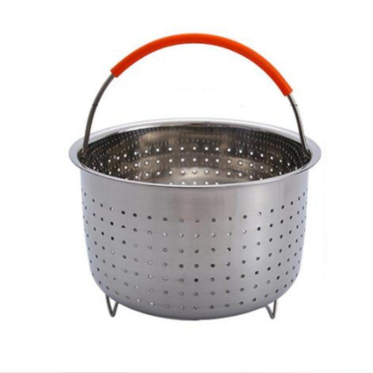 Versatile Stainless Steel Steaming Basket with Heat-Resistant Silicone Handle for Pressure Cookers