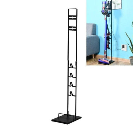 Dyson Vacuum Cleaner Wall-Mounted Storage Bracket Solution black metal stand for organizing Dyson vacuum and accessories in small spaces