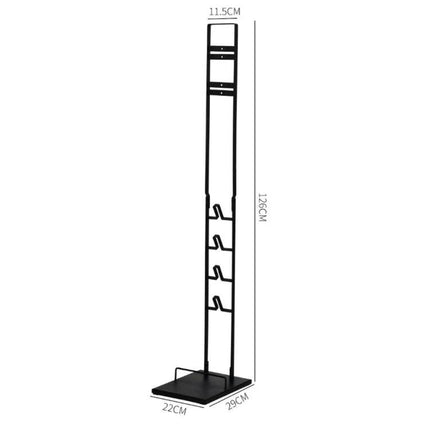 Dyson Vacuum Cleaner Wall-Mounted Storage Bracket Solution tall black metal stand with hooks and base for organizing Dyson accessories