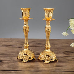 Juego de dos candelabros de zafiro para decoración de cenas y bodas