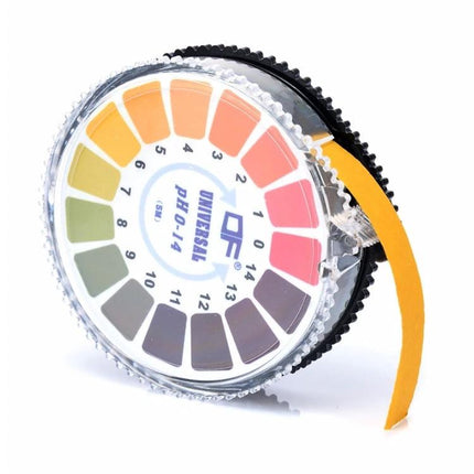 pH Test Paper Roll for Checking Acidity in Daily Liquids - compact roll with color chart for pH 0-14, ideal for home water, aquarium and experiment testing
