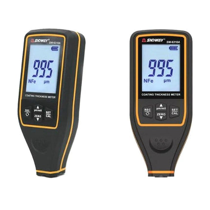 SNDWAY Gauge for Measuring Car Paint Thickness and Coating - handheld coating thickness meter with 2.0-inch screen showing 995 µm reading