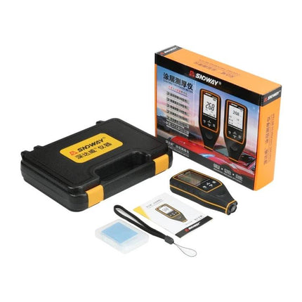 SNDWAY Gauge for Measuring Car Paint Thickness and Coating kit with case, instruction manual, wrist strap and protective cover
