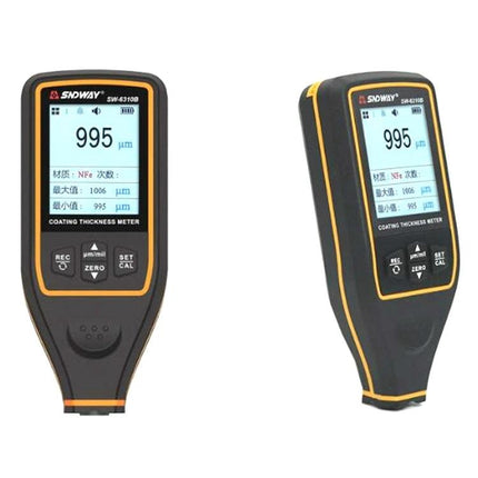 SNDWAY Gauge for Measuring Car Paint Thickness and Coating handheld meter showing 995 µm on 2.0-inch screen