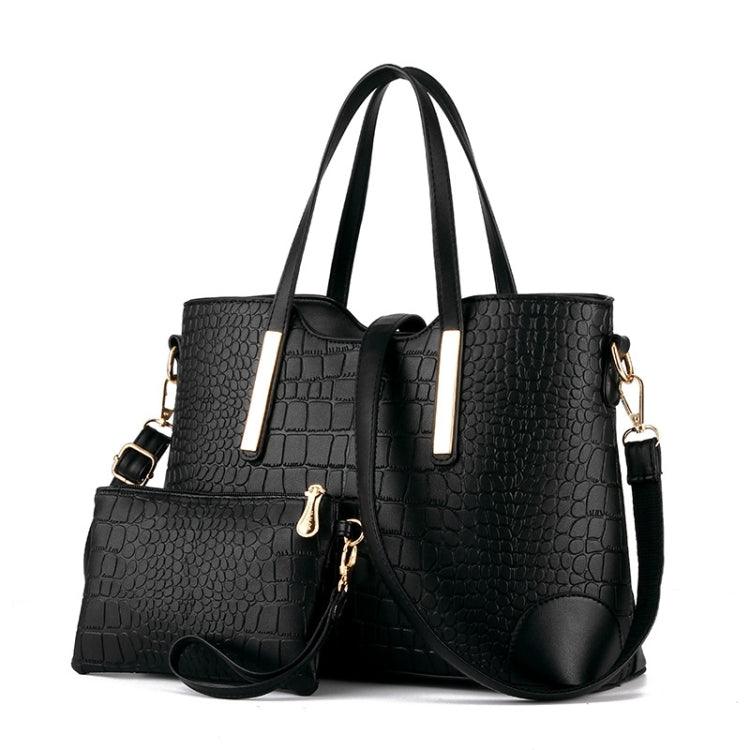 Chic 2-in-1 Crocodile Pattern Crossbody and Shoulder Bag for Women with Leather Wallet