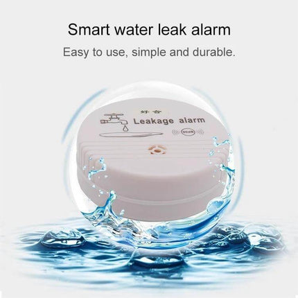Household Water Leak and Overflow Detection Alarm compact sensor placed under sink to detect leaks and prevent mold and water damage