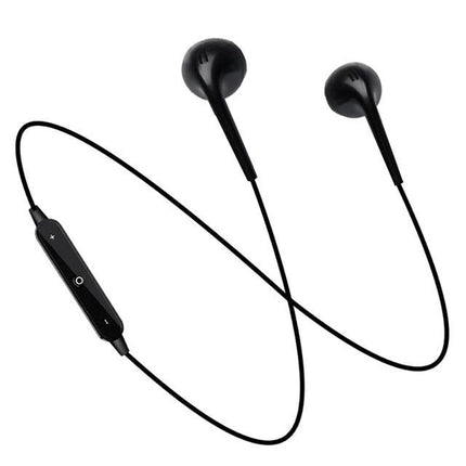 Sport Neckband Earphones With Mic For Running And Commuting black Bluetooth neckband earphones with magnetic buds and inline mic