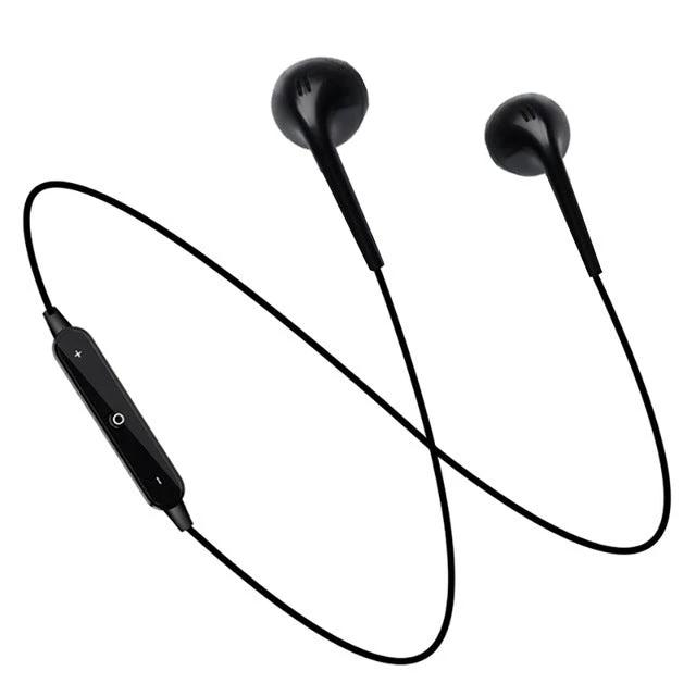 Sport Neckband Earphones With Mic For Running And Commuting black Bluetooth neckband earphones with magnetic buds and inline mic
