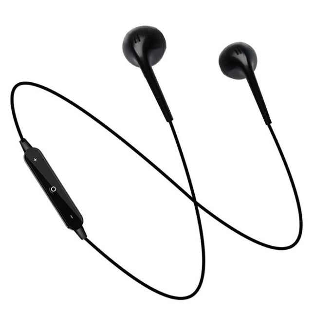 Sport Neckband Earphones With Mic For Running And Commuting black Bluetooth neckband earbuds with mic, magnetic earbuds, sweat-resistant fit