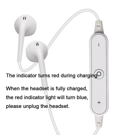 Sport Neckband Earphones With Mic For Running And Commuting white Bluetooth neckband earbuds with inline controls and mic