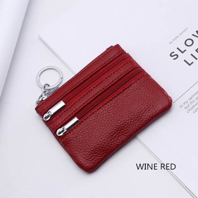 Genuine Leather Women Small Wallet Change Purses Holder