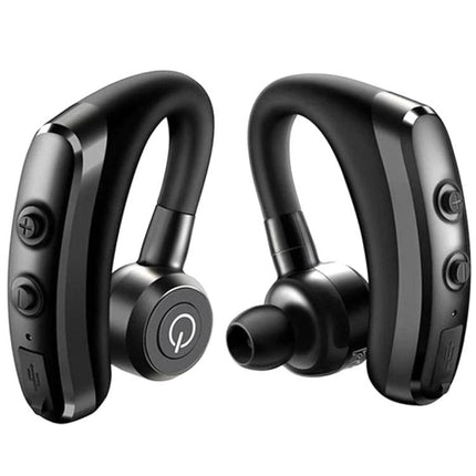 Circe K5 Bluetooth Earphone With Ear Hook For Commuting single-side black earbud with controls for hands-free calls