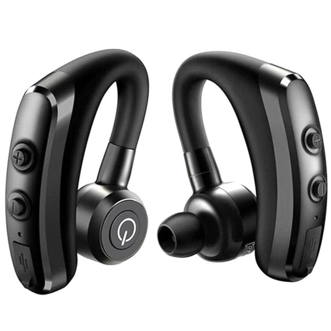 Circe K5 Bluetooth Earphone With Ear Hook For Commuting single-side black earbud with controls for hands-free calls