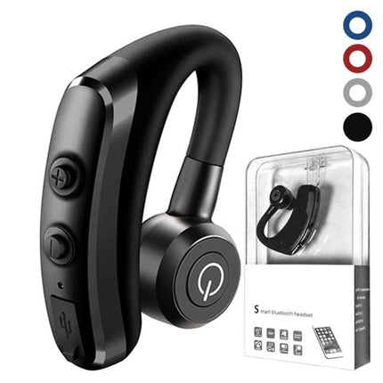 Circe K5 Bluetooth Earphone With Ear Hook For Commuting single-side black earbud with controls and packaging