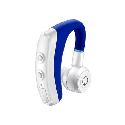 Circe K5 Bluetooth Earphone With Ear Hook For Commuting single-side blue earbud with controls for calls and music